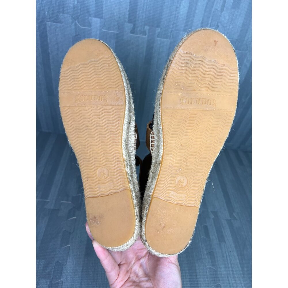 Soludos Banded Shield Sandals Espadrille Women 6.5 Brown - Picture 7 of 8